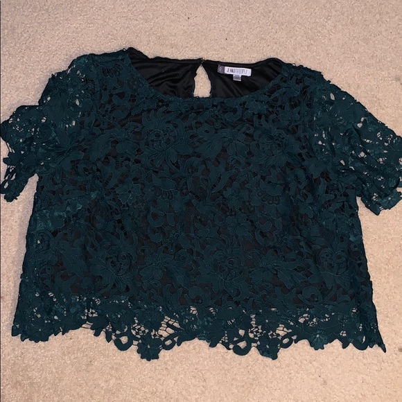 Jennifer Lopez Tops - Floral lace crop top